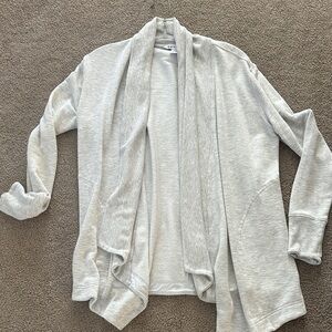 Athletha pranayama Light Gray Open-Front Women's Sweater Cardigan